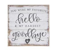 Simply Said INC Perfect Pallet Petites Pet Memorial Sign - You Were My Favourite Hello and My Hardest Goodbye - Letrero de madera de 8 x 8 pulgad