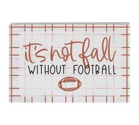 Simply Said INC Small Talk Football Sign It's Not Fall Without Football 3.5 x 5.25 inch Wood Sign Football Season Decor STR1836