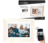 Simply Smart Home 10” WiFi Digital Photo Frame | Send Photo or Video from Phone to Digital Picture Frame with Free PhotoShare Frame v2 app | End-to-End Encryption | Quick Easy Setup | White Wash