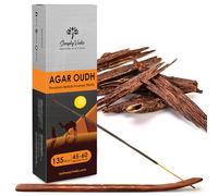 Simply Vedic Agar Oudh 250 Gramos (Alrededor de 135 varitas de Incienso Premium + Porta Incienso) | Dura 45 Minutos, Ideal para Espiritual, oraciones, purificación energética con aromaterapia