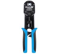 Simply45 Herramienta de crimpado universal multifunción RJ45 para estándar WE/SS 8P8C sin blindaje y tierra interna, incluye cortador de alambre y pelacables, S45-C200
