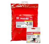 Simply45 S45-3600W - Cat6/6A UTP Conector Keystone de 180 grados estilo 110 - Sin herramientas - Blanco