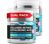 SimplyVital Crema hidratante de colágeno para la cara, crema antienvejecimiento con retinol para cara, cuello y escote con ácido hialurónico, crema facial hidratante para uso diario, 2