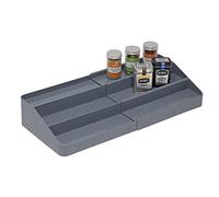 simplywire - Soporte para especias extensible de 3 niveles - Organizador de armarios de cocina - Gris