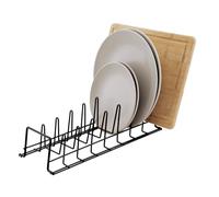 simplywire - Soporte para Platos/Bandeja para Hornear/Soporte para Tapas de sartenes - Organizador de armarios de Cocina para Almacenamiento - Negro