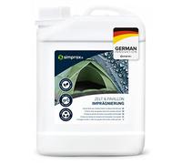 SIMPRAX® Spray Impermeabilizante Textil para Tiendas de Campaña Lonas Accesorios de Exterior - Certificado Oeko-Tex - Spray Impregnante Transparente Hidrofugo Ecologico con Protección UV - 2,5 L