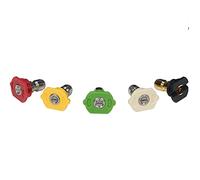 Simpson Cleaning 80145 3600 PSI boquillas universales para lavadora a presión, conexión rápida de 1/4 pulgadas, uso en agua caliente o fría, juego de 5