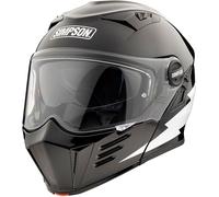 Simpson Darksome Hellfire, casco abatible M female Negro/Blanco