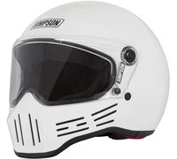 Simpson M30 Casco de moto, Blanco, Talla S
