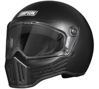 Simpson M30 Casco de moto, Negro mate, Talla S