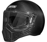 Simpson M30 Solid Carbon, casco integral M female Carbono/Negro
