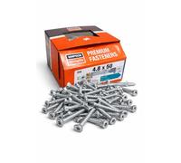 Simpson Strong-Tie - Tornillos autoperforantes para madera sobre metal, 4,8 x 50 mm, TX25 Protec, cabeza avellanada con nervaduras de fresado, accionamiento Torx resistente a la corrosión, 100