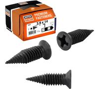 Simpson Strong Tie - Tornillos de conexión de perfil (3,9 x 14 mm, 500 unidades, tornillos de perfil metálico, tornillos autorroscantes negros, para paneles de yeso, ranura en cruz)