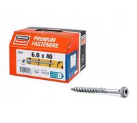 Simpson Strong-Tie Tornillos de construcción para madera, 6 x 40 mm, TX30, cabeza hexagonal, rosca parcial, tipo 17, tornillos Impreg+ protección contra la corrosión para construcción de madera y