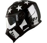 Simpson Venom Stingrae, casco integral XL male Negro/Plata