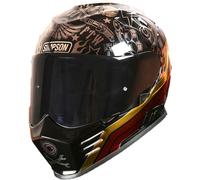 Simpson Venom Tattoo, casco integral XXL female Negro/Oro/Rojo/Gris