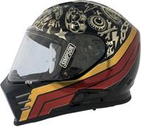 Simpson Venom Tattoo, casco integral L female Negro/Oro/Rojo/Gris