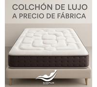 SIMPUR Colchón Royal Top - de 15 a 30 cm Visco-Grafeno y muelles - Soporte firme y confortable - 9 zonas - Espuma HR de alta densidad - Termorregulación - Antiestático - Oeko-Tex - Fabricado en España
