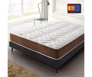 Simpur, Colchón Visco Ergo, Doble Cara Reversible, Espuma HR ViscoSoft de Alta Densidad, 7 Zonas de Descanso, Independencia de Lechos, Sistema Triple Capa, Altura +/- 19 cm, 200x200 cm
