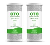 SimPure Filtro de Agua de Carbón Activado, Recambio de Cartuchos de Bloque de Carbón, para Sistema de Filtración de Toda la Casa DB10C/DB10C-2, 10 x 4,5 pulgadas - Paquete de 2