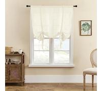 SIMPVALE 1 Pieza Cortina de Cocina, 100x140cm Beige Visillo Ventana Translúcido, Cortina Romana en Estilo Moderno Minimalista para Dormitorio Comedor Salón
