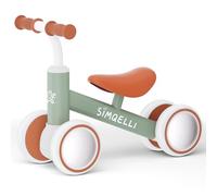 SIMQELLI Bicicleta de Equilibrio para Niños de 1 Año, Correpasillos Bebé Juguetes Niños de 10 a 24 Meses, Primera Bicicleta sin Pedal con 4 Ruedas, Bici Equilibrio Cumpleaños
