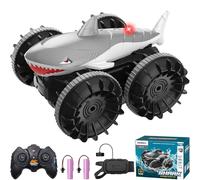 SIMREX Coche teledirigido Anfibio, 4WD Coche acrobático RC Impermeable con Sensor de Gestos y Luces LED, Juguete Regalo para niños y niñas a Partir de 6 años