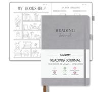 SIMSIMY Diario de Lectura Con 104 Reseñas, Rastreador y Desafío de Lista Para Amantes de los Libros - Cuaderno