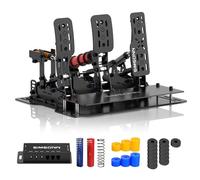 SIMSONN Plus X Sim Racing Pedals Sim Simulador de carreras de PC Sensor de presión Pedal de celda de carga para Pc cabina Soporte para reactor háptico (Plus X-P3-H3-Plate) negro