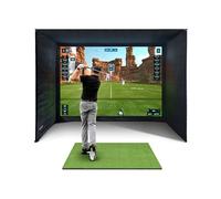 SimSpace Caja de simulador de Golf con Pantalla de proyección de Impacto, Uso con Todos los simuladores y monitores de Lanzamiento de Golf.