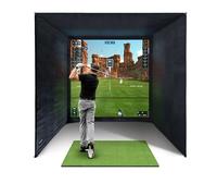 SimSpace Caja de simulador de Golf con Pantalla de proyección de Impacto, Uso con Todos los simuladores y monitores de Lanzamiento de Golf.