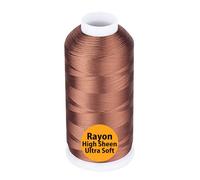 Simthread Hilo de bordado de rayón de 5500 yardas, 40wt 100% rayón viscosa para máquinas comerciales y domésticas - Sienna 1058
