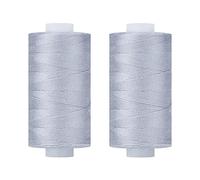 Simthread Hilo de coser para colcha, hilo multiusos asequible, 2 grises, 400 yardas/bobina, poliéster 100%
