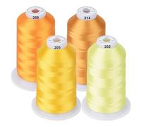 Simthread - Juego de bobinas de hilo de poliéster para bordar a máquina, 5000 m, para máquinas de coser y de bordar Brother/Babylock/Bernette/Janome/Singer/Kenmore