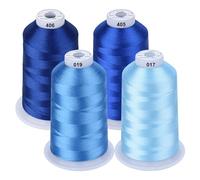 Simthread - Juego de bobinas de hilo de poliéster para bordar a máquina, 5000 m, para máquinas de coser y de bordar Brother/Babylock/Bernette/Janome/Singer/Kenmore