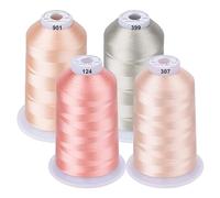 Simthread - Juego de bobinas de hilo de poliéster para bordar a máquina, 5000 m, para máquinas de coser y de bordar Brother/Babylock/Bernette/Janome/Singer/Kenmore