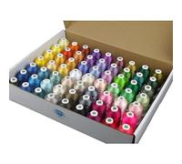 Simthread Kit de 63 Hilos de Bordar de Poliéster 40WT, 63 Bobinas de 500 m, Convertibles a la Carta de Colores Brother, Compatibles con Brother, Janome, Babylock, Singer y otras Máquinas de Bordar