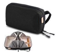 SIMTOP Organizador de Cables USB, Accesorios Electrónicos para Viaje Negro