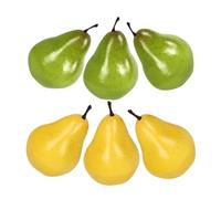 Simulación de frutas decorativas, 6 piezas de modelo de fruta de pera artificial, adorno decorativo, modelos de frutas de simulación, accesorio de fotografía, piña(Yellow_11.00X7.50X7.50CM)