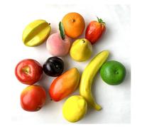 Simulación de frutas decorativas, Lote de 12 piezas de suministros festivos, decoración artificial, frutas, burbujas, mini frutas de simulación, juego de naranjas y limones, modelo de manualidades
