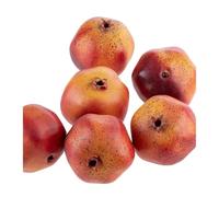 Simulación de frutas decorativas, Simulación de fruta artificial granada verde roja modelo de granada falsa frutas artificiales accesorios de fotografía decoración artesanía(Red)