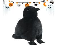 Simulación de Peluche dií - Animal d?i pèluche dï còrvo Negro de 15 cm, a?imale ?i PE? d? co?Vo Realista | Regalo d?i decoración para el hogar de Suave pelüche gótico con Cuervos pèr bambin