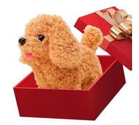 Simulación de peluche para cachorros - Perro de paseo robótico de 20 cm, mascota que ladra y tiembla | Compañero animal interactivo para niños y niñas, hogar, viaje, guardería, el