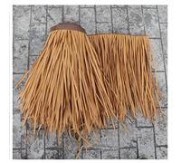 Simulación De Rollo De Paja De Palma Techo De Paja Mexicano Teja De Paja De Palma Plástico Artificial PE Paja Falsa Ignífugo Antienvejecimiento Retardante De(Yellow d,0.5x30m/1.64X98.4ft)