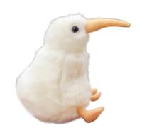 Simulación Kiwi Muñeco de Peluche Kiwi Bird Zealand Kiwi Kiwi Wingless Kiwi Peluche de Juguete Suave y Lindo Regalo de educación temprana Decoración del hogar(White,18cm)
