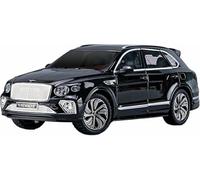 Simulación vehículos Metal Fundido presión 1:24 para Bentley Bentayga SUV Lujo Vehículo aleación fundida para el para Modelo 6 estático Puertas Abiertas para exhibición para Modelos(Negro)