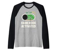 Simulador agrícola Virtual Farmer Pixel Farm Core Gardening Camiseta Manga Raglan