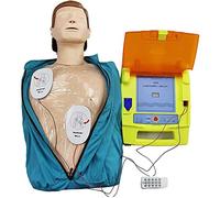 Simulador Completo Primeros Auxilios con Modelos Esqueleto anatómicos: RCP, medición presión Arterial y desfibrilador DEA. para Entrenamiento médico y enfermería.