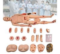 Simulador de atención al paciente de trauma, modelo humano de tamaño real con múltiples módulos de heridas para entrenamiento médico y aprendizaje de estudiantes