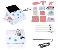 Simulador de cirugía laparoscópica, kit de caja de entrenamiento portátil con cámara HD para entrenamiento de práctica quirúrgica